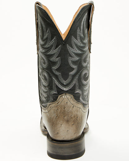 Men's Exotic Ostrich Belly Western Boots - Broad Square Toe | Cody James Boots