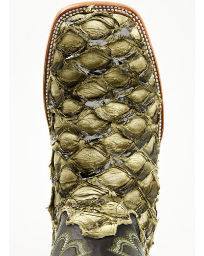 Men's Malaga Exotic Pirarucu Western Boots - Broad Square T | Cody James Boots|Accessories