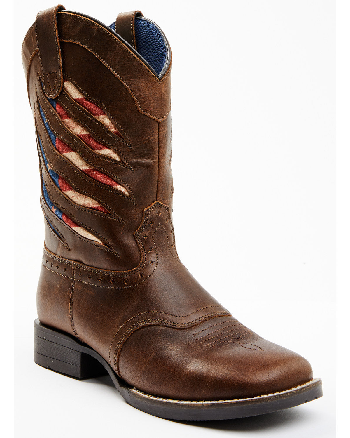 Boys' Ripped Flag Western Boots - Broad Square Toe | Cody James Boots
