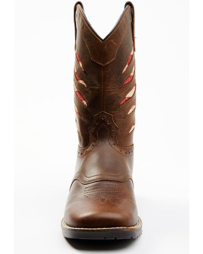 Boys' Ripped Flag Western Boots - Broad Square Toe | Cody James Boots