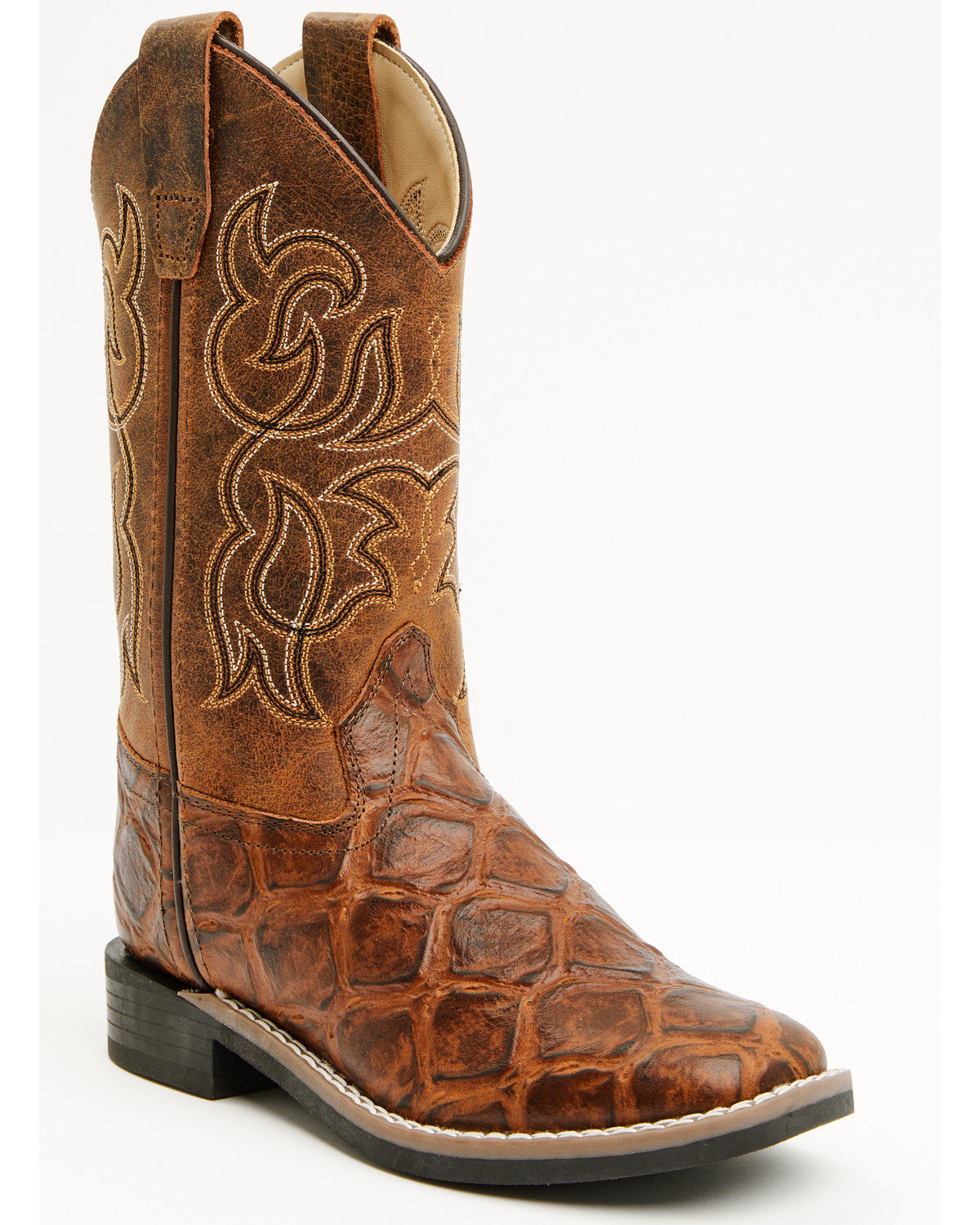 Boys' Duke Pirarucu Print Western Boots - Broad Square Toe | Cody James Boots
