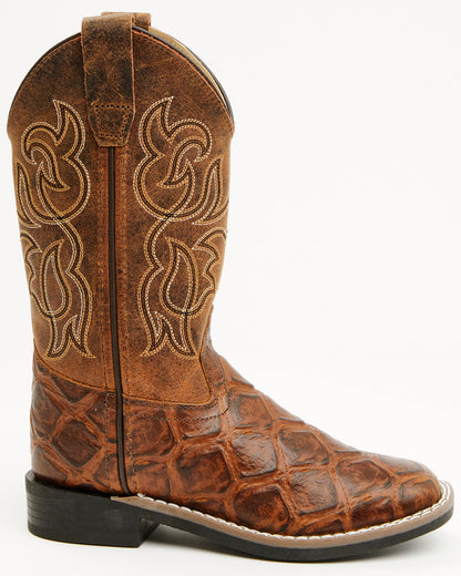 Boys' Duke Pirarucu Print Western Boots - Broad Square Toe | Cody James Boots