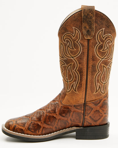 Boys' Duke Pirarucu Print Western Boots - Broad Square Toe | Cody James Boots