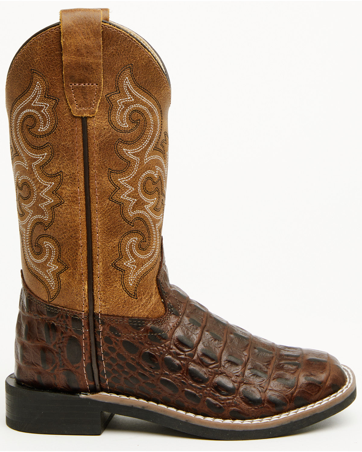 Boys' Dale Crocodile Print Western Boots - Broad Square Toe | Cody James Boots