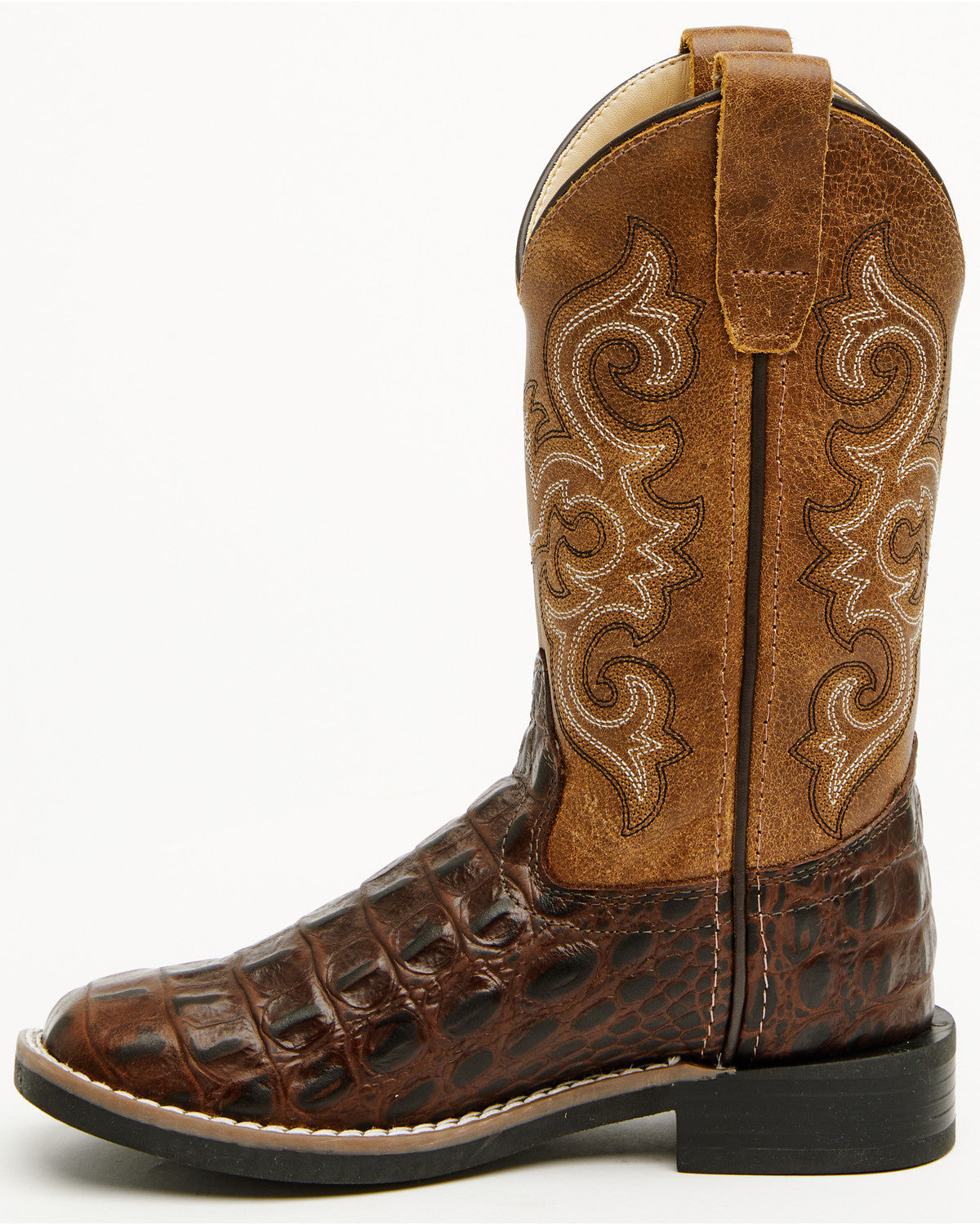 Boys' Dale Crocodile Print Western Boots - Broad Square Toe | Cody James Boots