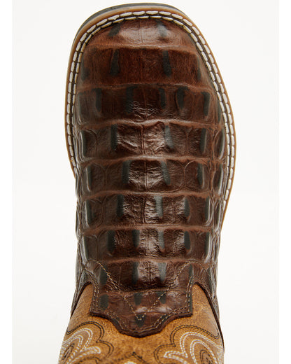 Boys' Dale Crocodile Print Western Boots - Broad Square Toe | Cody James Boots