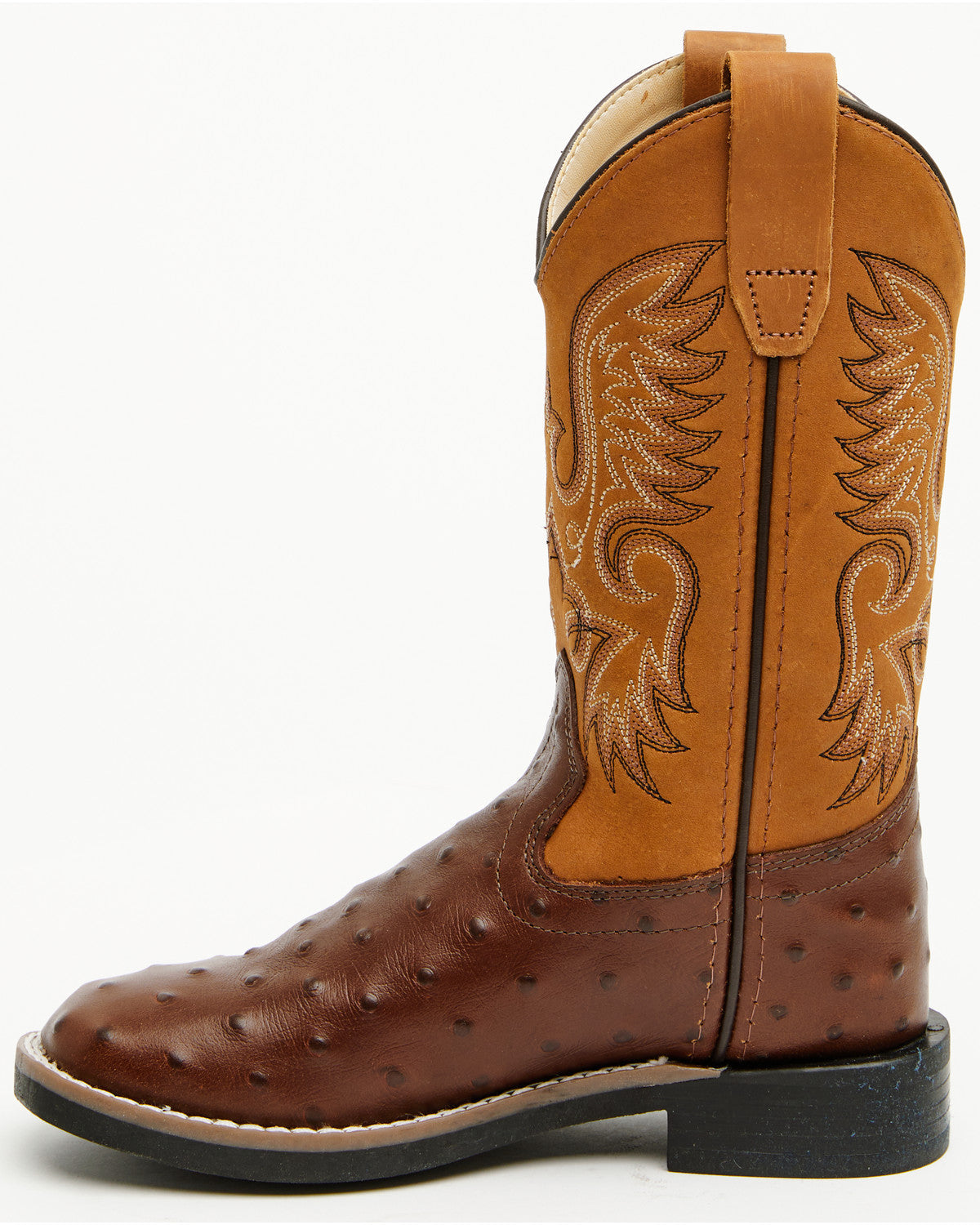 Boys' Dean Ostrich Print Western Boots - Broad Square Toe | Cody James Boots|Boys|Sale