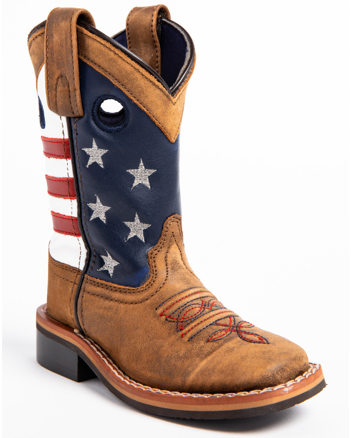 Boys' USA Flag Western Boots - Broad Square Toe | Cody James Boots