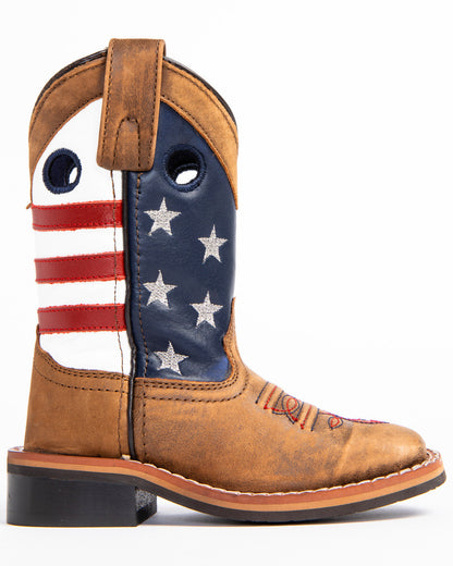 Boys' USA Flag Western Boots - Broad Square Toe | Cody James Boots