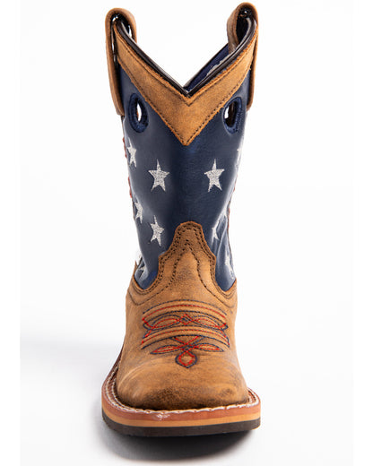 Boys' USA Flag Western Boots - Broad Square Toe | Cody James Boots