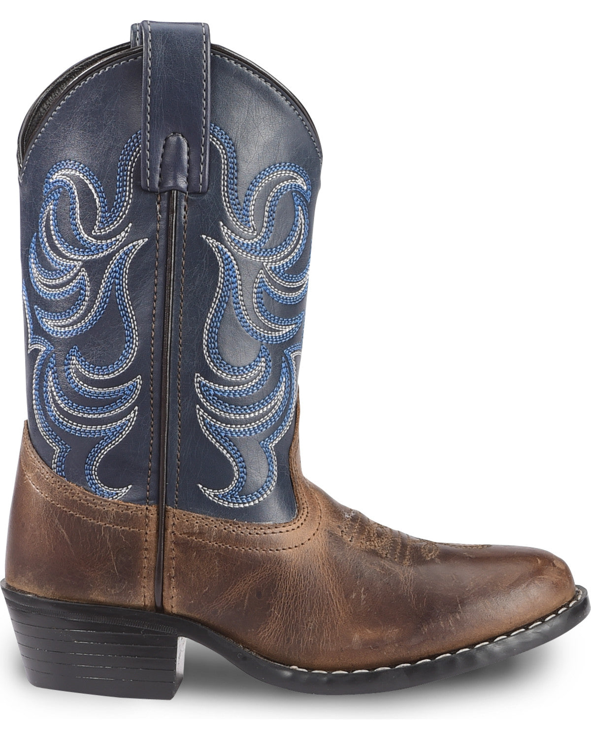Boys' Holt Two-Tone Embroidered Western Boots - Round Toe | Cody James Boots