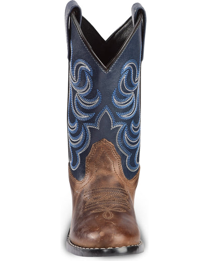 Boys' Holt Two-Tone Embroidered Western Boots - Round Toe | Cody James Boots
