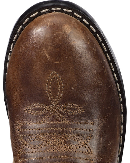 Boys' Holt Two-Tone Embroidered Western Boots - Round Toe | Cody James Boots