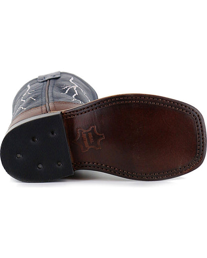 Boys' Lightening Embroidered Western Boots - Square Toe | Cody James Boots|Boys|Sale