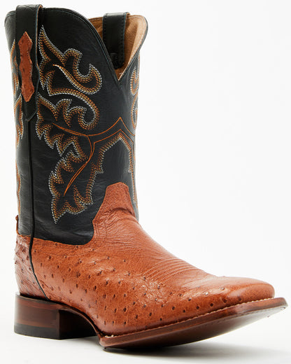 Men's Exotic Ostrich Western Boots - Broad Square Toe | Cody James Boots