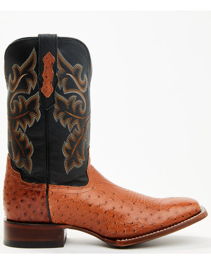Men's Exotic Ostrich Western Boots - Broad Square Toe | Cody James Boots