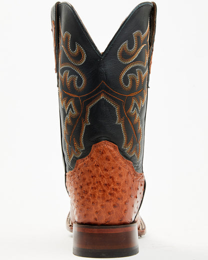 Men's Exotic Ostrich Western Boots - Broad Square Toe | Cody James Boots
