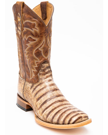 Men's Caiman Belly Western Boots - Broad Square Toe | Cody James Boots