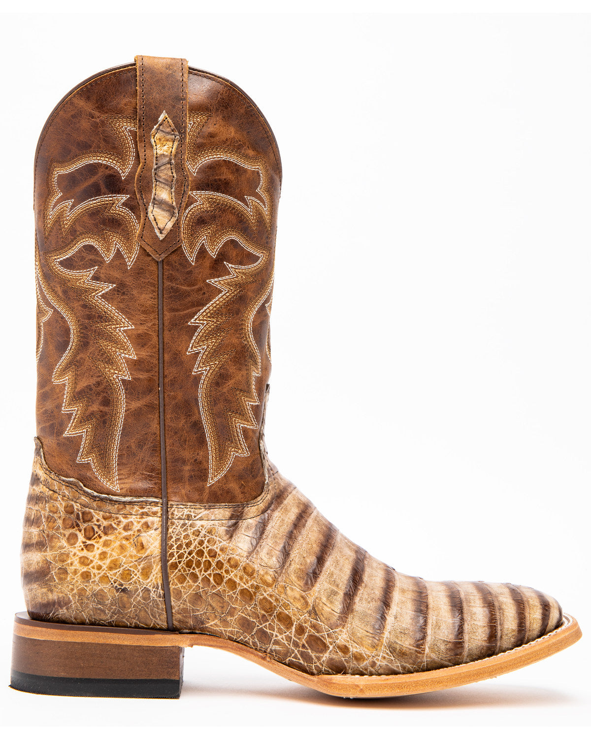 Men's Caiman Belly Western Boots - Broad Square Toe | Cody James Boots