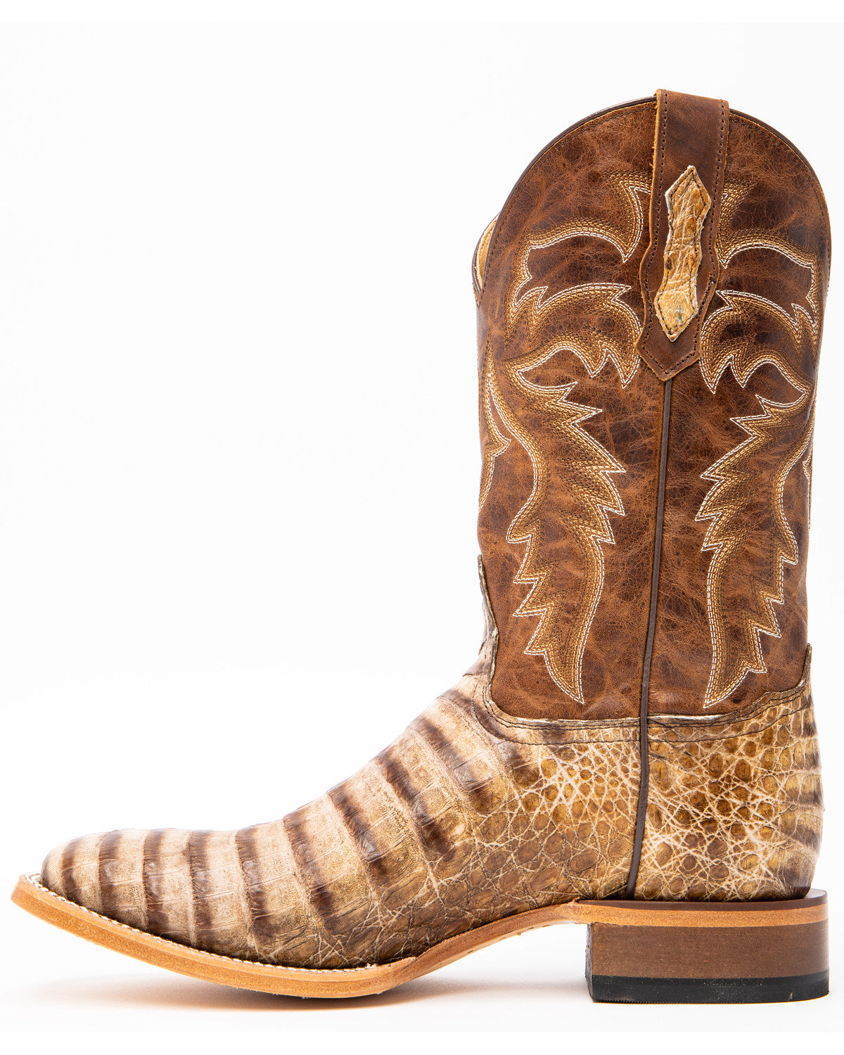 Men's Caiman Belly Western Boots - Broad Square Toe | Cody James Boots