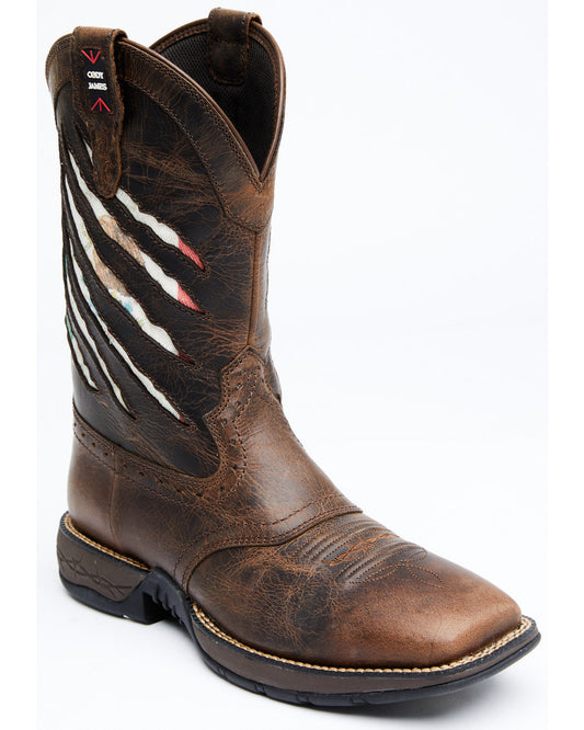 Men's Scratch Mexico Flag Lite Performance Western Boots - | Cody James Boots