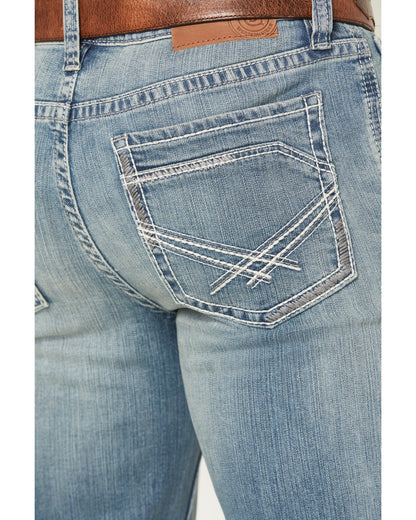 Men's Rattler Wash Wyatt Slim Bootcut Stretch Denim Jeans | Cody James Clothing