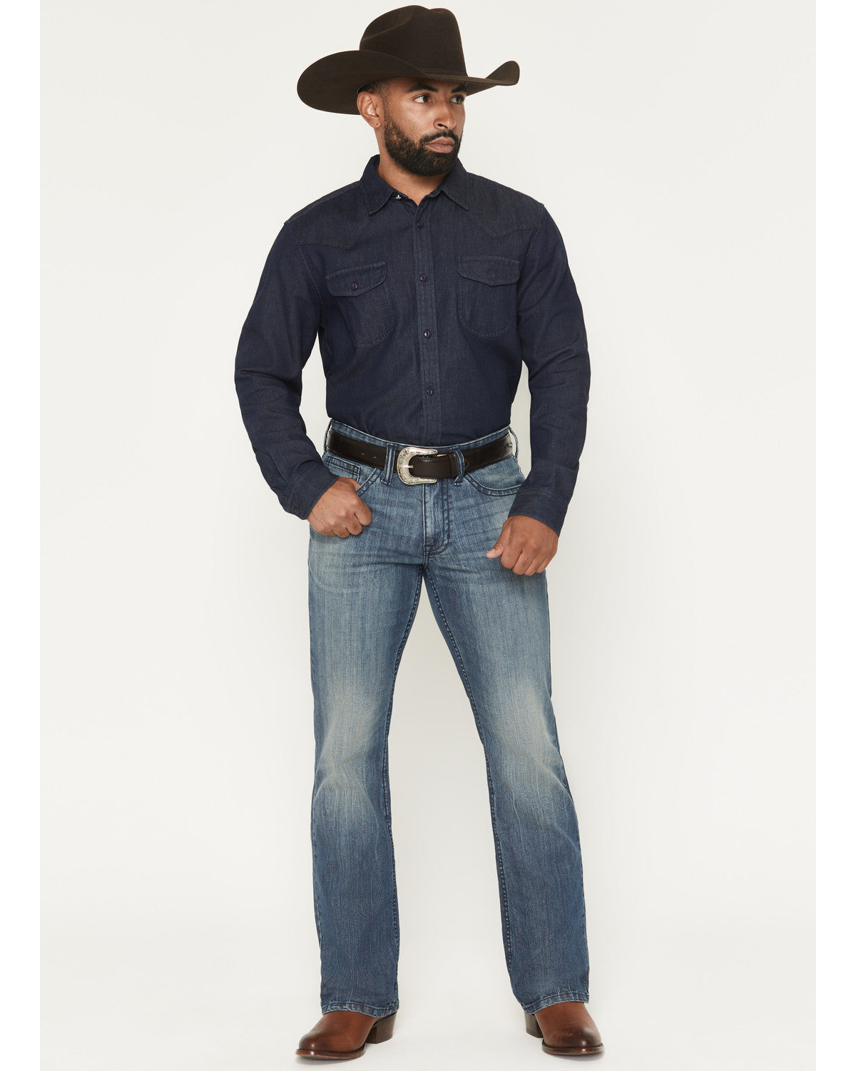 Men's Texas Wash Wyatt Slim Bootcut Stretch Denim Jeans | Cody James Clothing