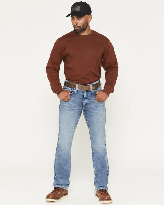 Men's FR Clover Leaf Wash Slim Straight Stretch Denim Jeans | Cody James Clothing