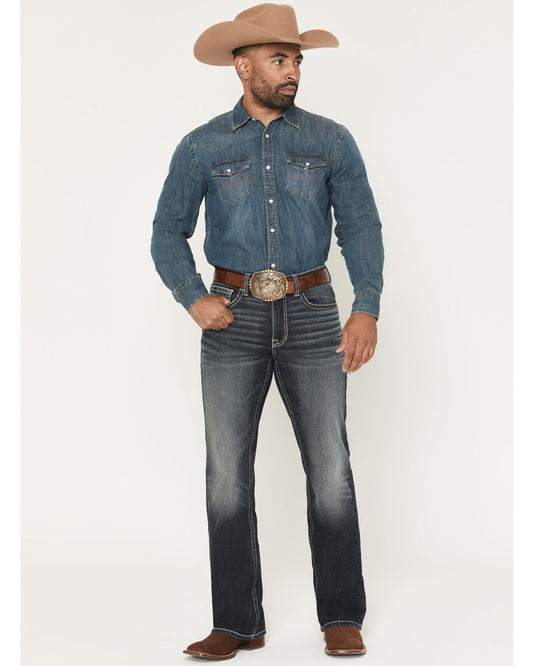 Men's Cayanne Wash Duke Relaxed Bootcut Stretch Denim Jeans | Cody James Clothing