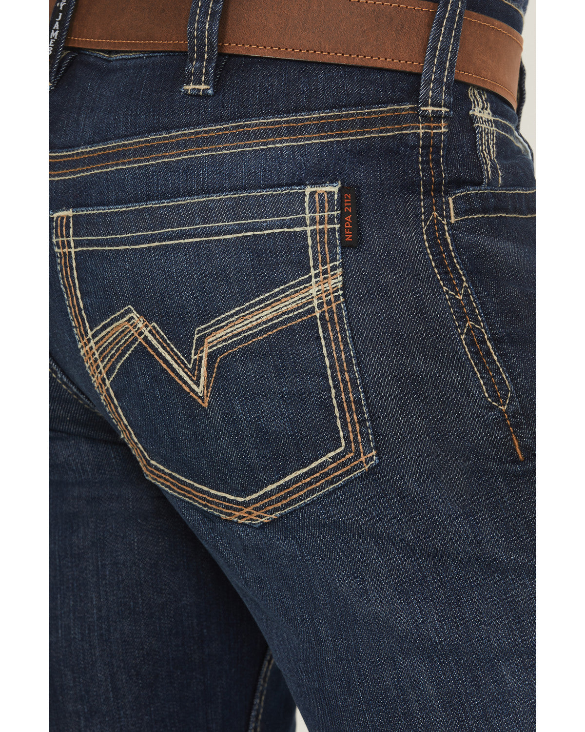 Men's FR Dark Wash Slim Bootcut Stretch Denim Work Jeans | Cody James Clothing