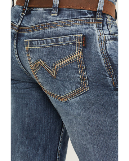 Men's FR Medium Wash Slim Bootcut Stretch Denim Work Jeans | Cody James Clothing