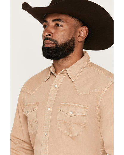 Men's Solid Long Sleeve Snap Denim Western Shirt - Tall | Cody James Clothing