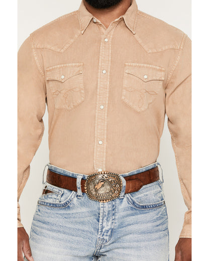 Men's Solid Long Sleeve Snap Denim Western Shirt - Tall | Cody James Clothing