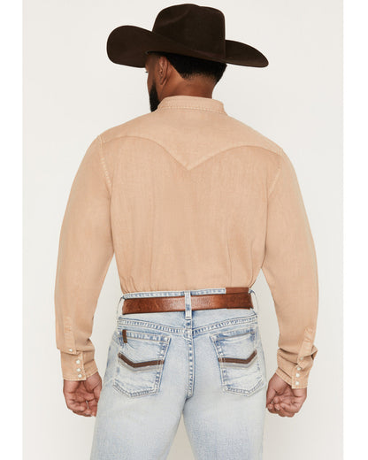 Men's Solid Long Sleeve Snap Denim Western Shirt - Tall | Cody James Clothing