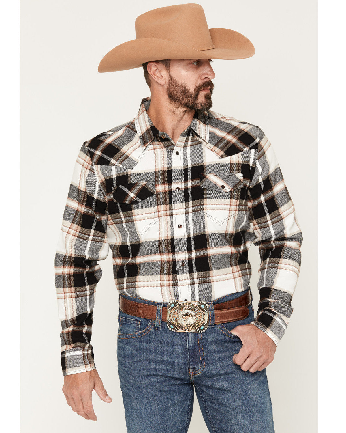 Men's Standard Issue Plaid Print Long Sleeve Snap Flannel S | Cody James Clothing