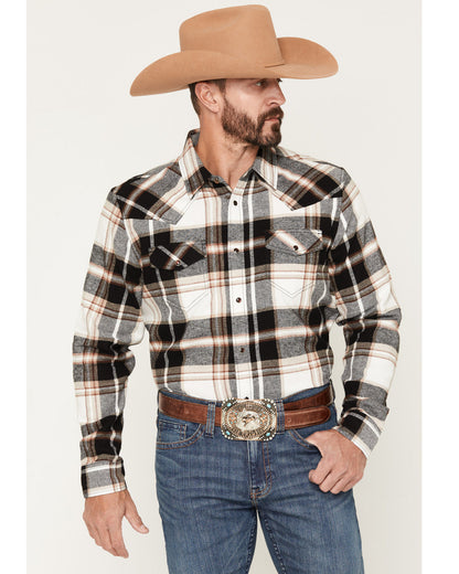 Men's Standard Issue Plaid Print Long Sleeve Snap Flannel S | Cody James Clothing