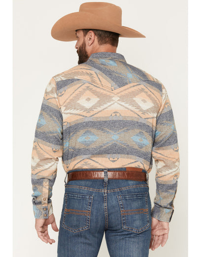 Men's Arrow Bear Southwestern Print Long Sleeve Snap Flanne | Cody James Clothing