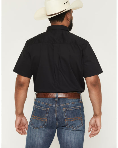 Men's Basic Solid Short Sleeve Button-Down Stretch Western | Cody James Clothing