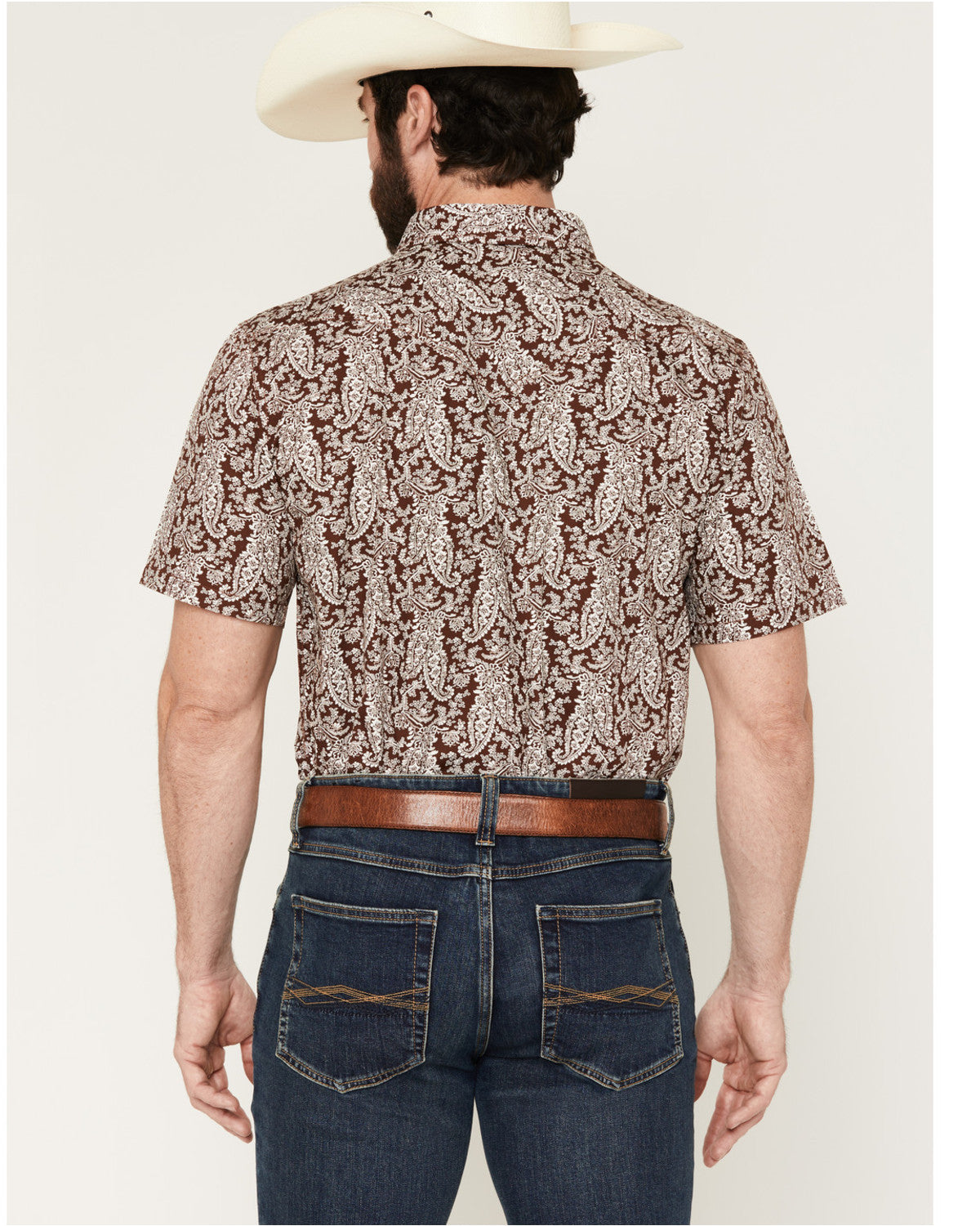 Men's Rusted Gate Paisley Print Short Sleeve Snap Western S | Cody James Clothing