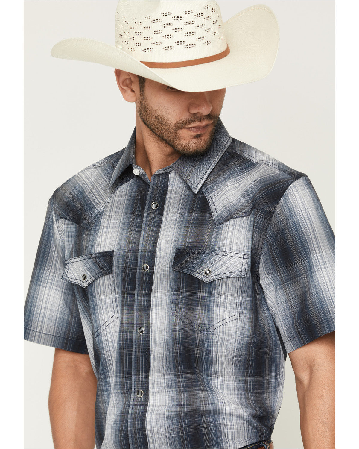 Men's Weed Wacker Plaid Print Short Sleeve Snap Western Shi | Cody James Clothing
