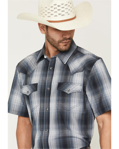 Men's Weed Wacker Plaid Print Short Sleeve Snap Western Shi | Cody James Clothing
