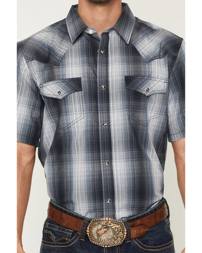 Men's Weed Wacker Plaid Print Short Sleeve Snap Western Shi | Cody James Clothing