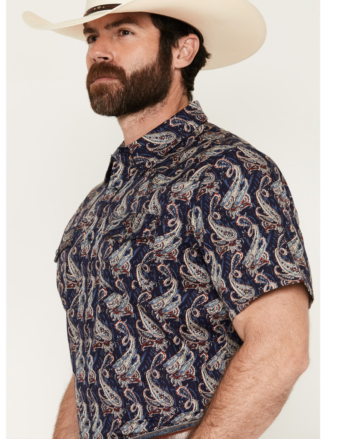 Men's Easy Livin' Paisley Print Short Sleeve Snap Western S | Cody James Clothing