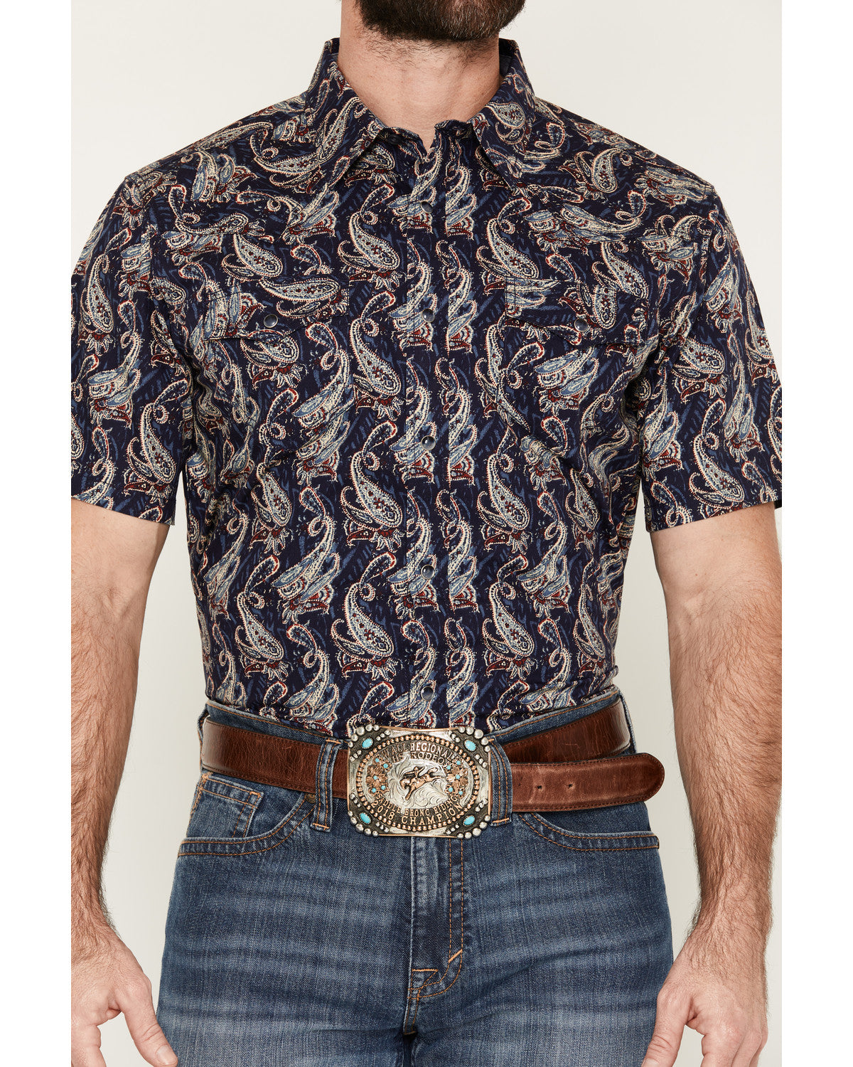 Men's Easy Livin' Paisley Print Short Sleeve Snap Western S | Cody James Clothing