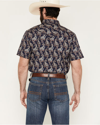 Men's Easy Livin' Paisley Print Short Sleeve Snap Western S | Cody James Clothing