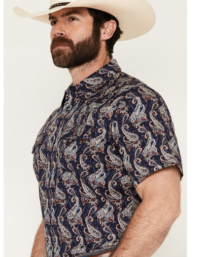 Men's Easy Livin' Paisley Print Short Sleeve Snap Western S | Cody James Clothing