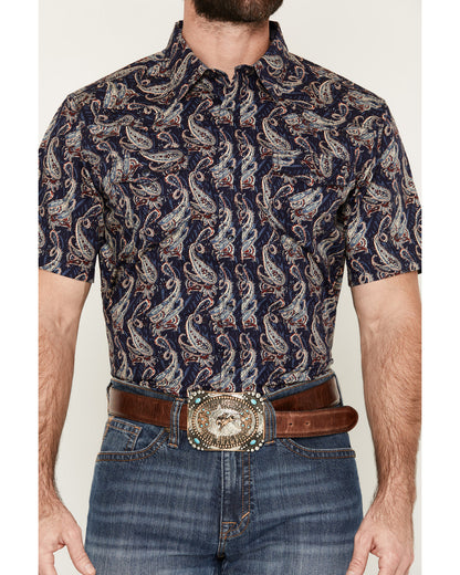 Men's Easy Livin' Paisley Print Short Sleeve Snap Western S | Cody James Clothing