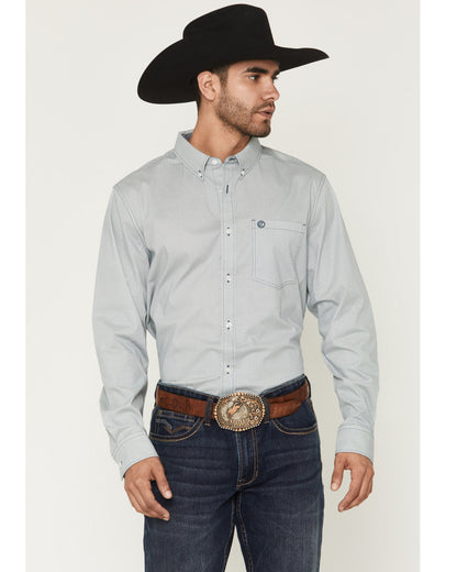Men's Day Job Geo Print Long Sleeve Button-Down Stretch Wes | Cody James Clothing
