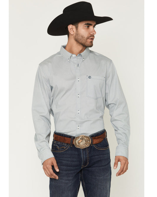 Men's Day Job Geo Print Long Sleeve Button-Down Stretch Wes | Cody James Clothing