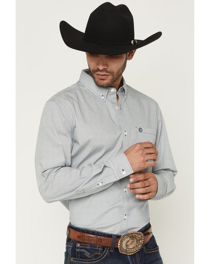 Men's Day Job Geo Print Long Sleeve Button-Down Stretch Wes | Cody James Clothing
